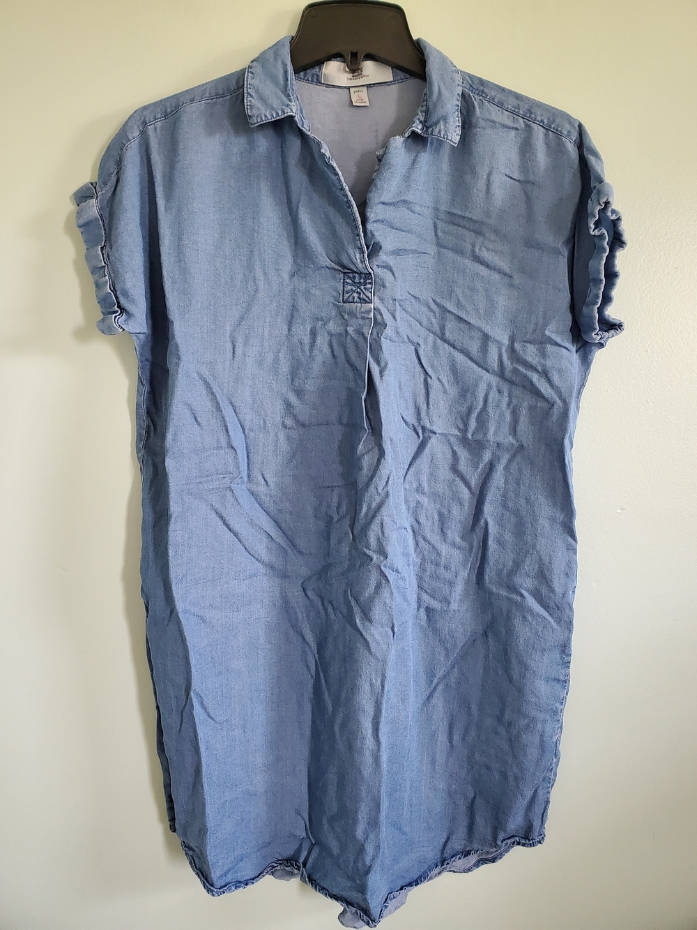 Thread & Supply Light Blue Chambray Midi Shirt Dress